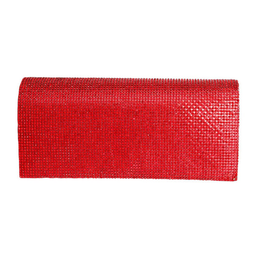 Clutch Red Rhinestone Evening Bag for Women|3.5 x 8 x 2 inches - Premium Wholesale Fashion Accessories from Pinktown - Just $31! Shop now at chiquestyles