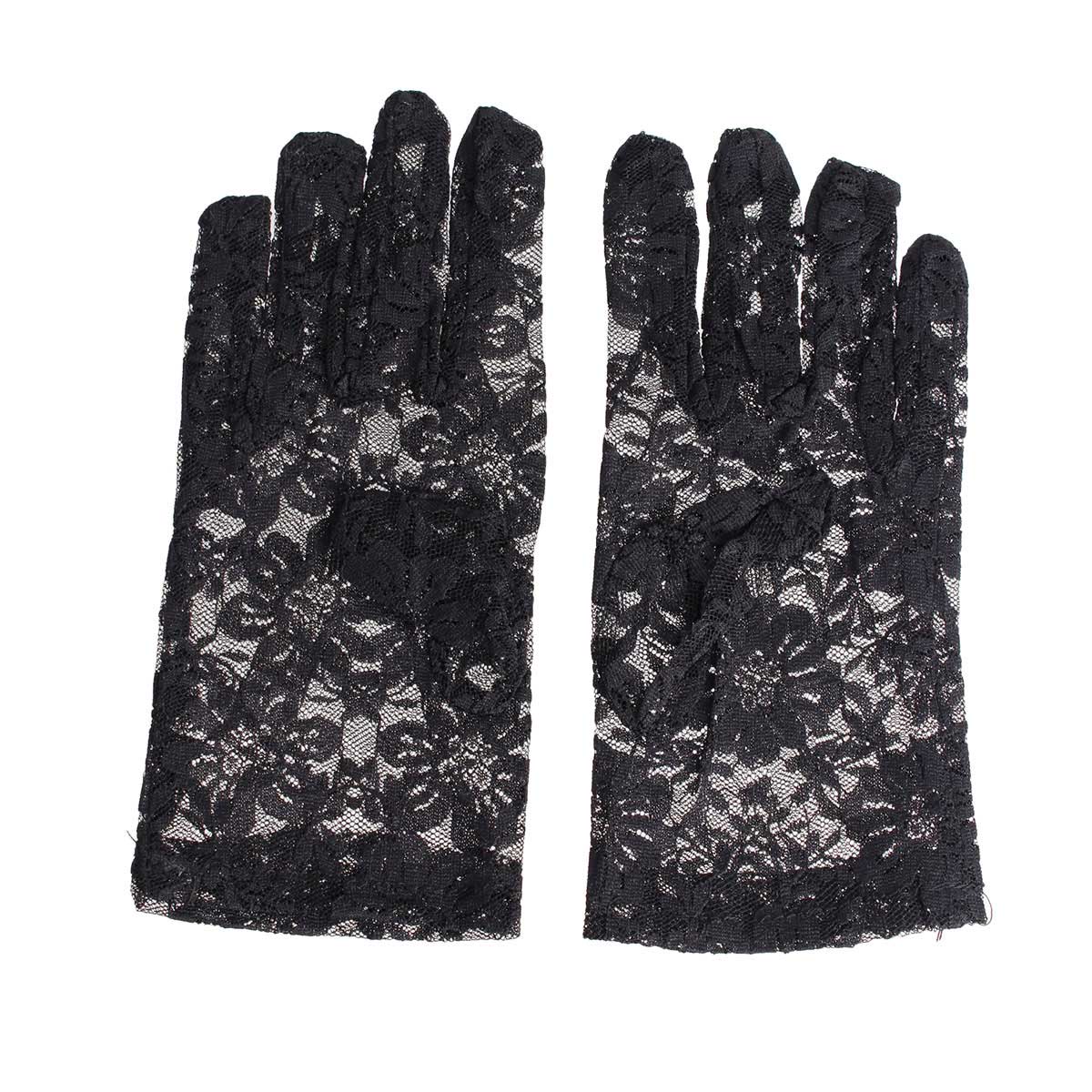 Black Short Lace Gloves|8.5 inches - Premium Wholesale Fashion Accessories from Pinktown - Just $8! Shop now at chiquestyles