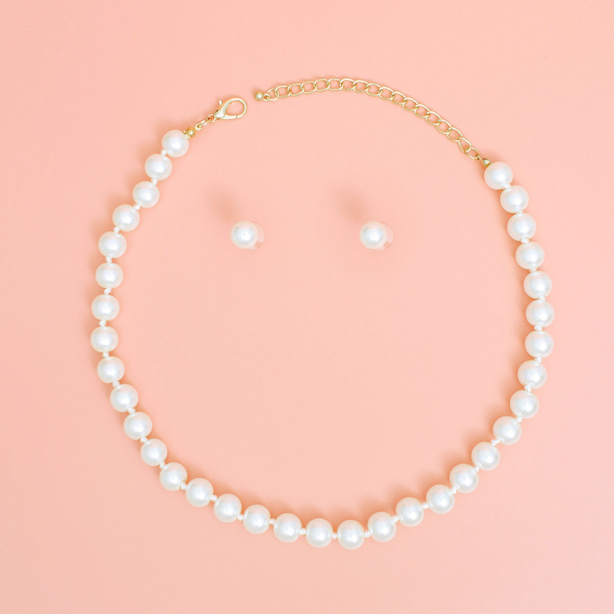 Necklace Cream Glass 10mm Pearls for Women|16 + 3 inches - Premium  from Pinktown - Just $10! Shop now at chiquestyles