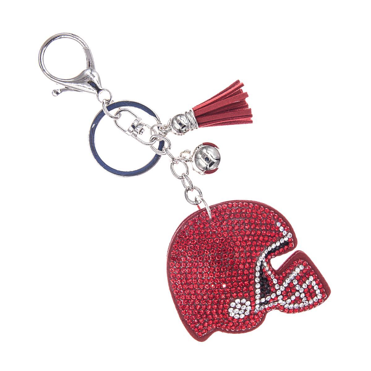 Red Football Helmet Keychain Bag Charm|7 x 2.25 inches - Premium Wholesale Fashion Accessories from Pinktown - Just $8! Shop now at chiquestyles