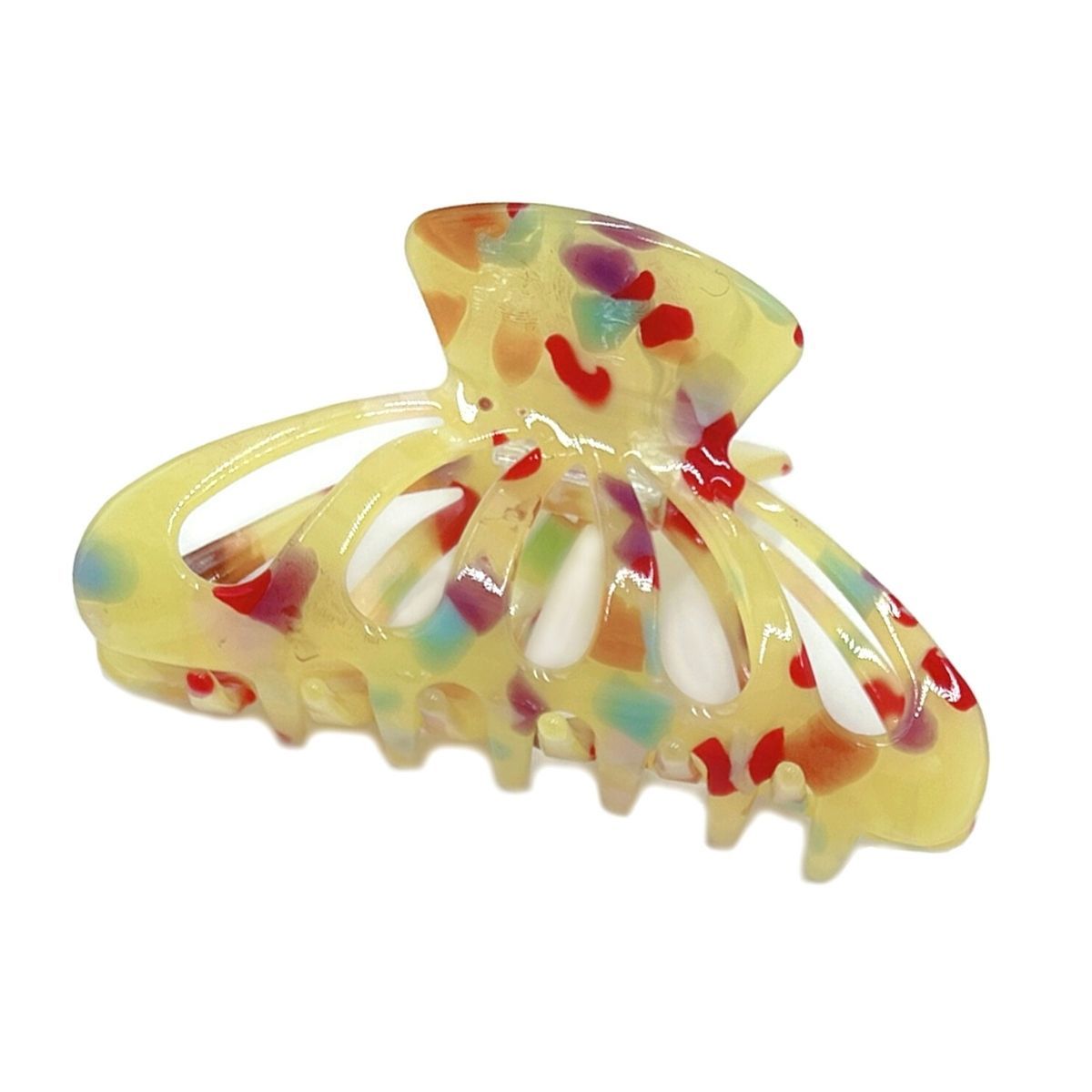 Yellow Marble Big Hair Claw Clip|4.1 inches - Premium Wholesale Fashion Accessories from Pinktown - Just $12! Shop now at chiquestyles