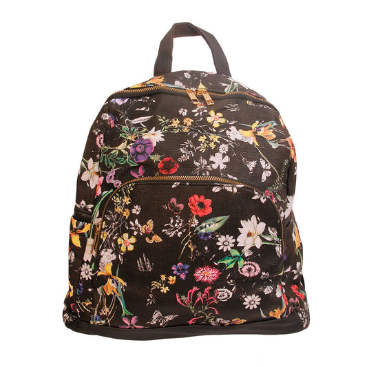 Black Leather Floral Backpack|13 x 13 x 5.75 inches - Premium Wholesale Fashion Accessories from Pinktown - Just $30! Shop now at chiquestyles