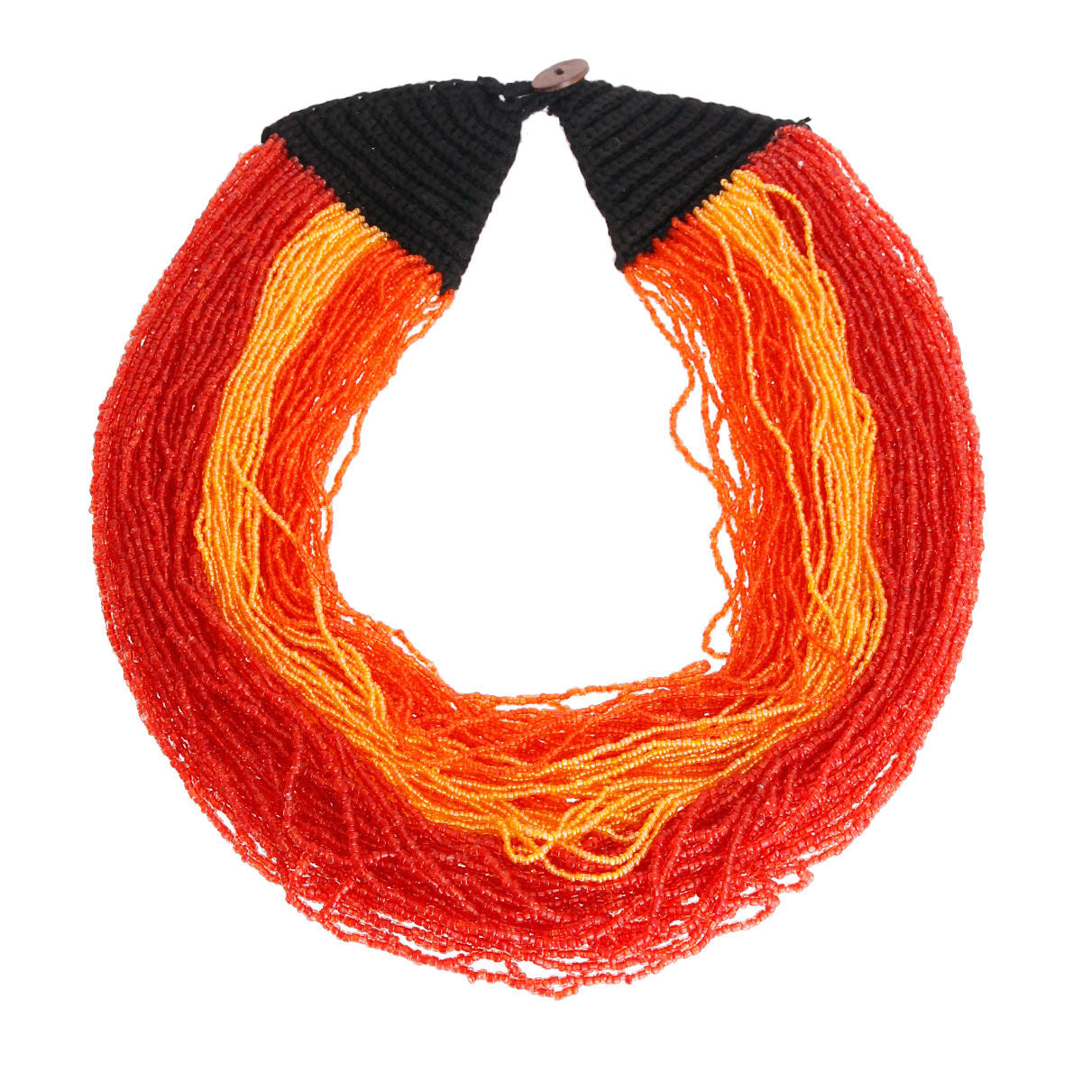 Mixed Orange 100 Strand Necklace|26 inches - Premium Wholesale Jewelry from Pinktown - Just $33! Shop now at chiquestyles