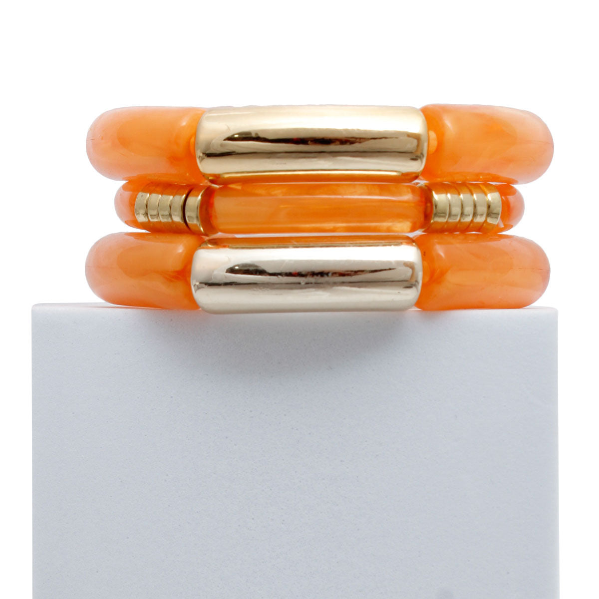 Coral Tube Stretch Bangle Set|Stretch to Fit - Premium Wholesale Jewelry from Pinktown - Just $12! Shop now at chiquestyles