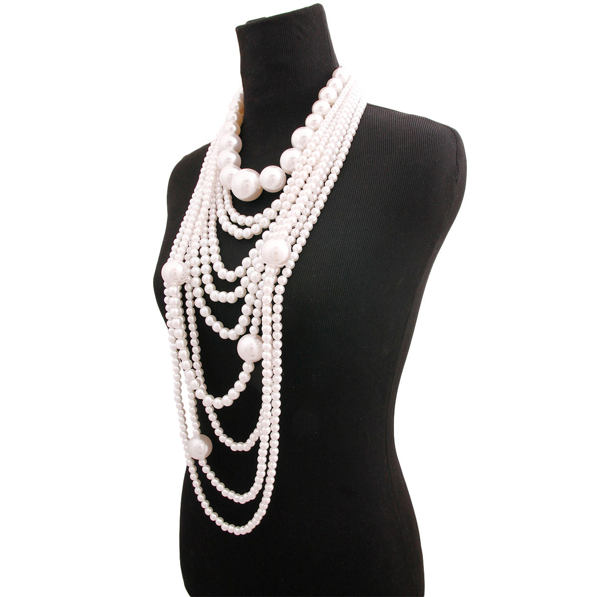 Long Cream Pearl Necklace Set|20 inches - Premium Wholesale Jewelry from Pinktown - Just $42! Shop now at chiquestyles