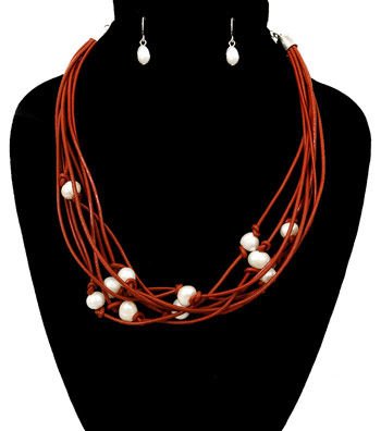 Cord Layered Necklace Set|18 inches - Premium Wholesale Jewelry from Pinktown - Just $8! Shop now at chiquestyles
