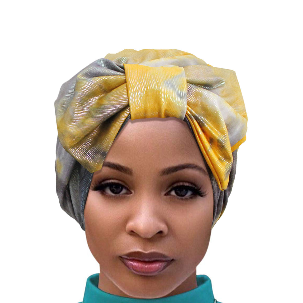 Gray Tie Dye Bow Turban|Stretch to Fit - Premium Wholesale Fashion Accessories from Pinktown - Just $13! Shop now at chiquestyles