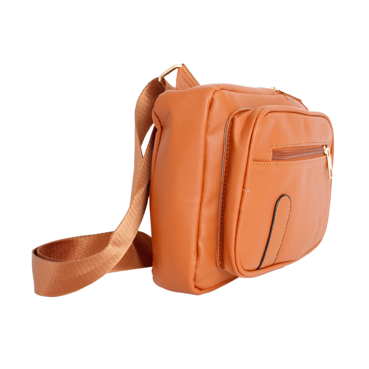 Camel Brown Sling Bag|12 x 7.5 x 3 inches - Premium Wholesale Fashion Accessories from Pinktown - Just $29! Shop now at chiquestyles