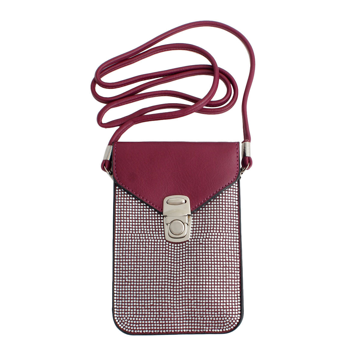 Dark Purple Rhinestone Cellphone Wallet|7.5 x 5 1 inches - Premium Wholesale Fashion Accessories from Pinktown - Just $17! Shop now at chiquestyles