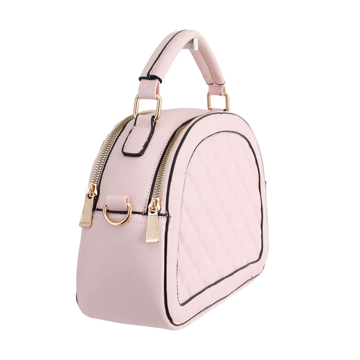 Pink Quilted Canteen Bag|10 x 7.5 x 3.5 inches - Premium Wholesale Fashion Accessories from Pinktown - Just $33! Shop now at chiquestyles