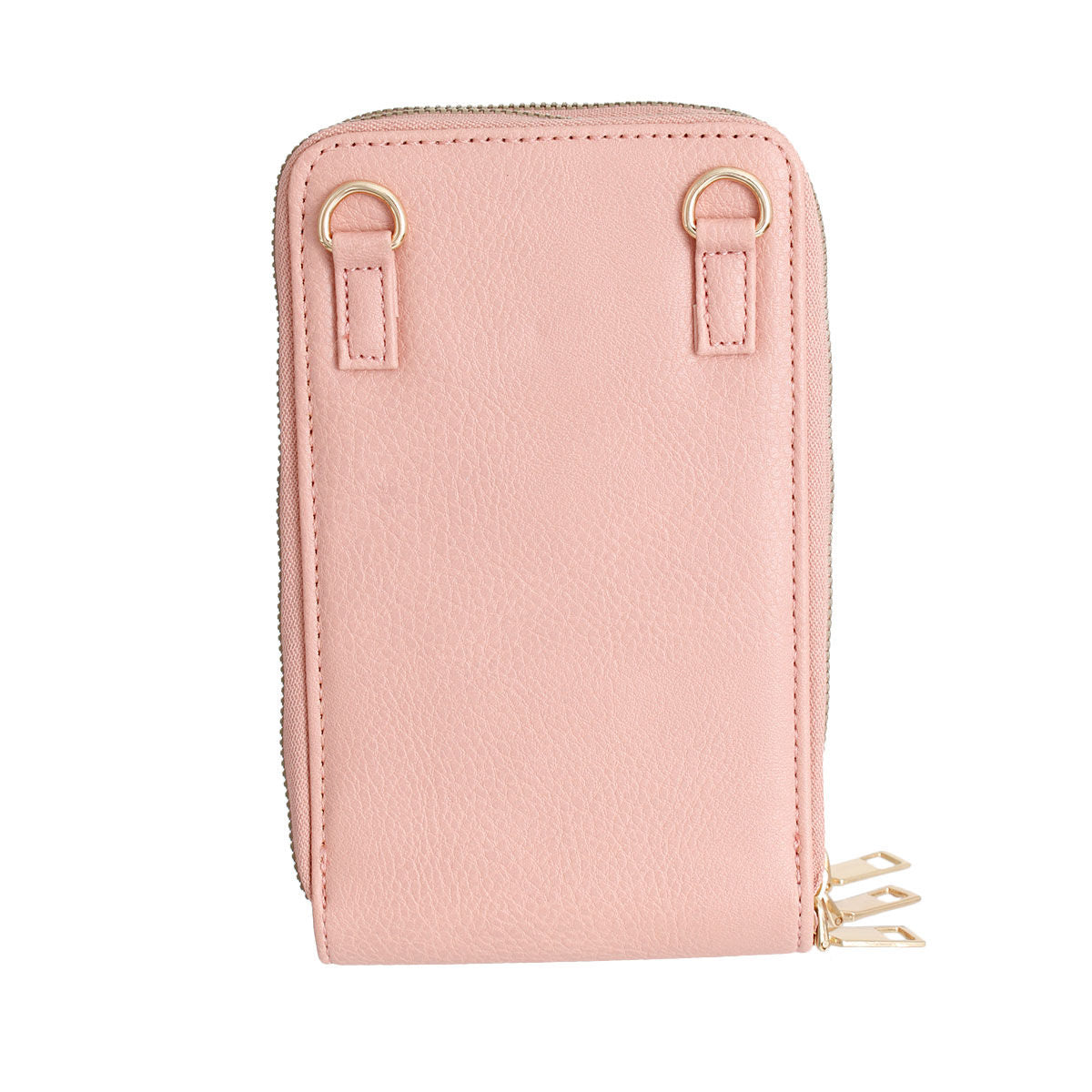 Pink Triple Pocket Crossbody|7.3 x 4.4 x 2.8 inches - Premium Wholesale Fashion Accessories from Pinktown - Just $26! Shop now at chiquestyles