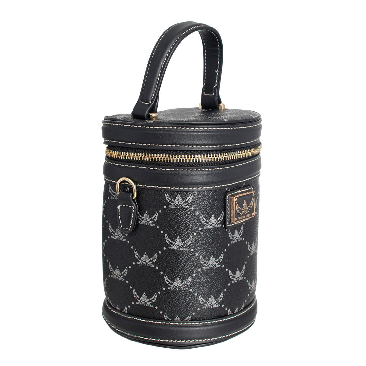 Black Top Handle Barrel Clutch|7.5 x 5.5 x 4.5 inches - Premium Wholesale Fashion Accessories from Pinktown - Just $40! Shop now at chiquestyles