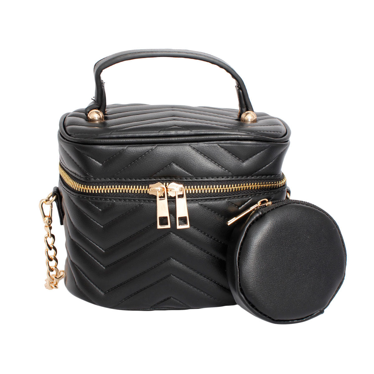 Purse Black Vanity Case Crossbody for Women - Premium Wholesale Fashion Accessories from Pinktown - Just $33! Shop now at chiquestyles