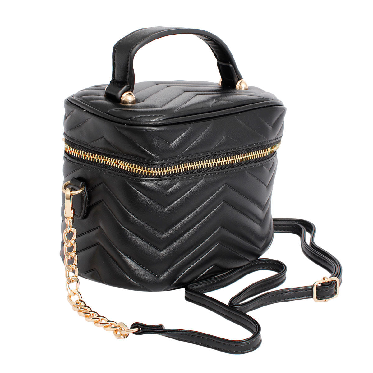 Purse Black Vanity Case Crossbody for Women - Premium Wholesale Fashion Accessories from Pinktown - Just $33! Shop now at chiquestyles