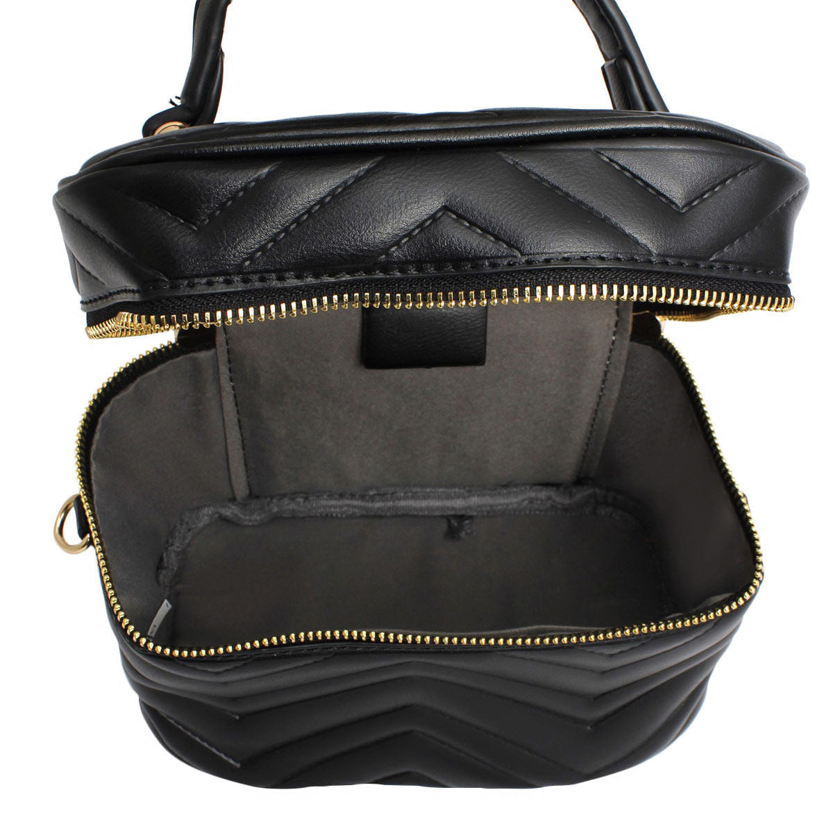 Purse Black Vanity Case Crossbody for Women - Premium Wholesale Fashion Accessories from Pinktown - Just $33! Shop now at chiquestyles