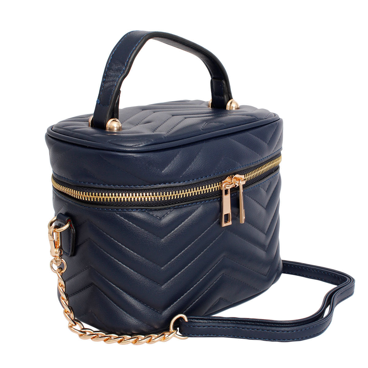 Purse Blue Vanity Case Crossbody for Women - Premium Wholesale Fashion Accessories from Pinktown - Just $33! Shop now at chiquestyles