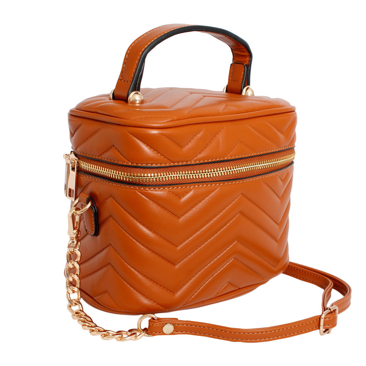 Purse Camel Vanity Case Crossbody for Women - Premium Wholesale Fashion Accessories from Pinktown - Just $33! Shop now at chiquestyles