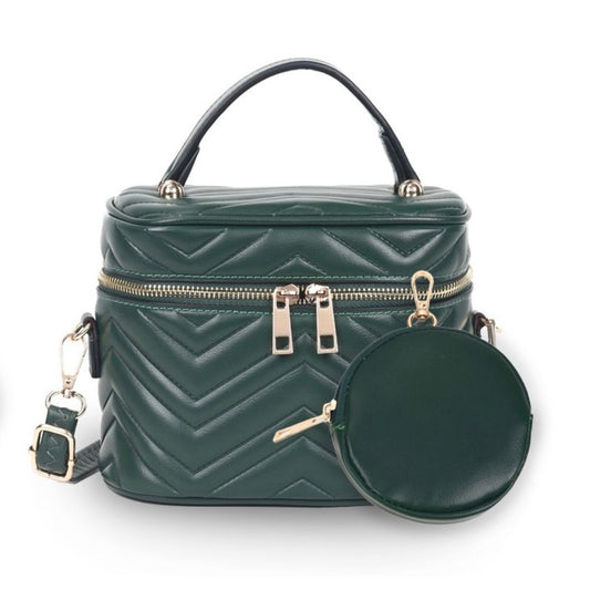 Purse Green Vanity Case Crossbody for Women - Premium Wholesale Fashion Accessories from Pinktown - Just $33! Shop now at chiquestyles