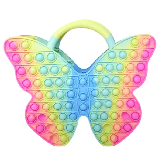 Rainbow Butterfly Bubble Pop Bag|10 x 9 x 2 inches - Premium Wholesale Fashion Accessories from Pinktown - Just $50! Shop now at chiquestyles