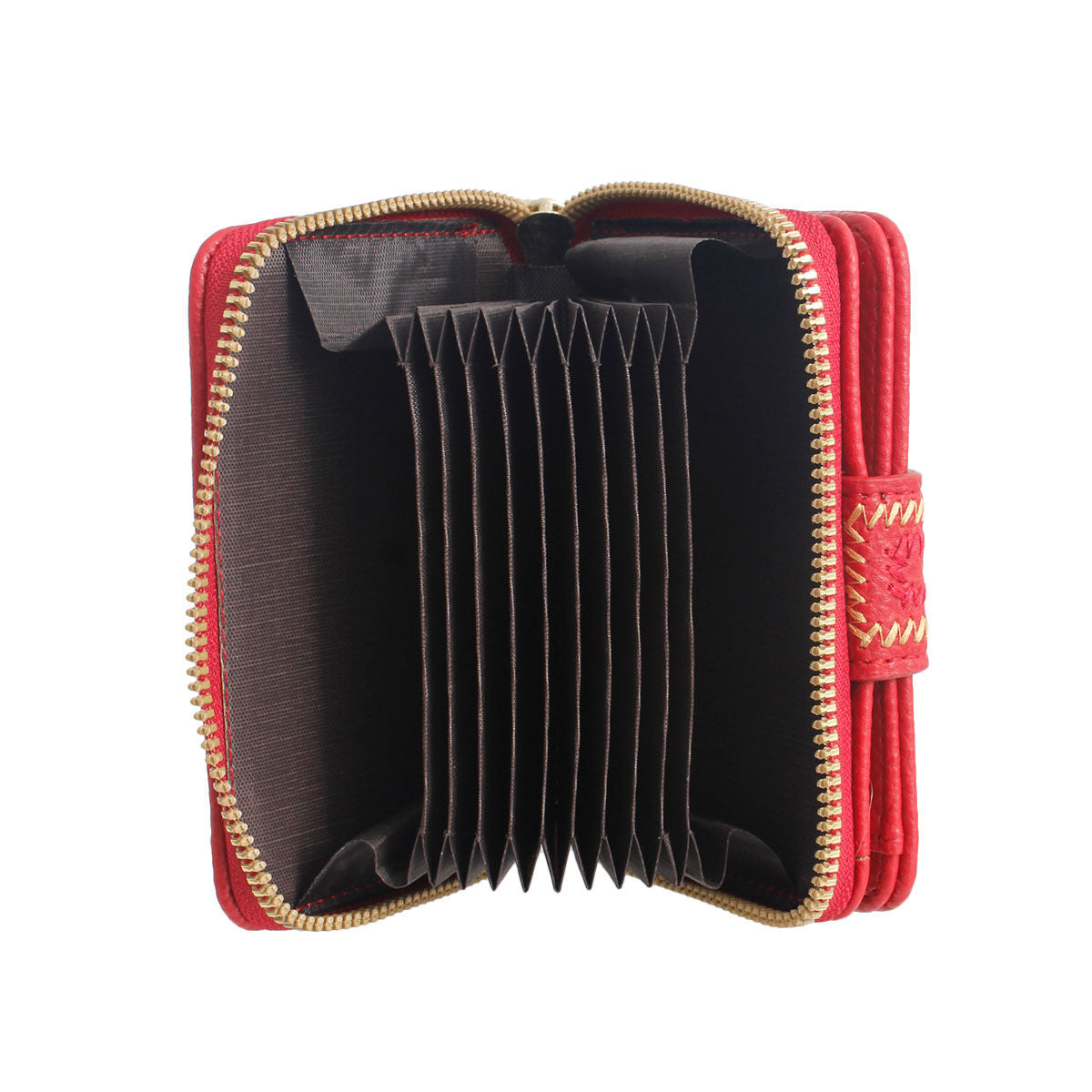 Red Stitched Bifold Wallet|4.75 x 1.5 x 3.5 inches - Premium Wholesale Fashion Accessories from Pinktown - Just $14! Shop now at chiquestyles