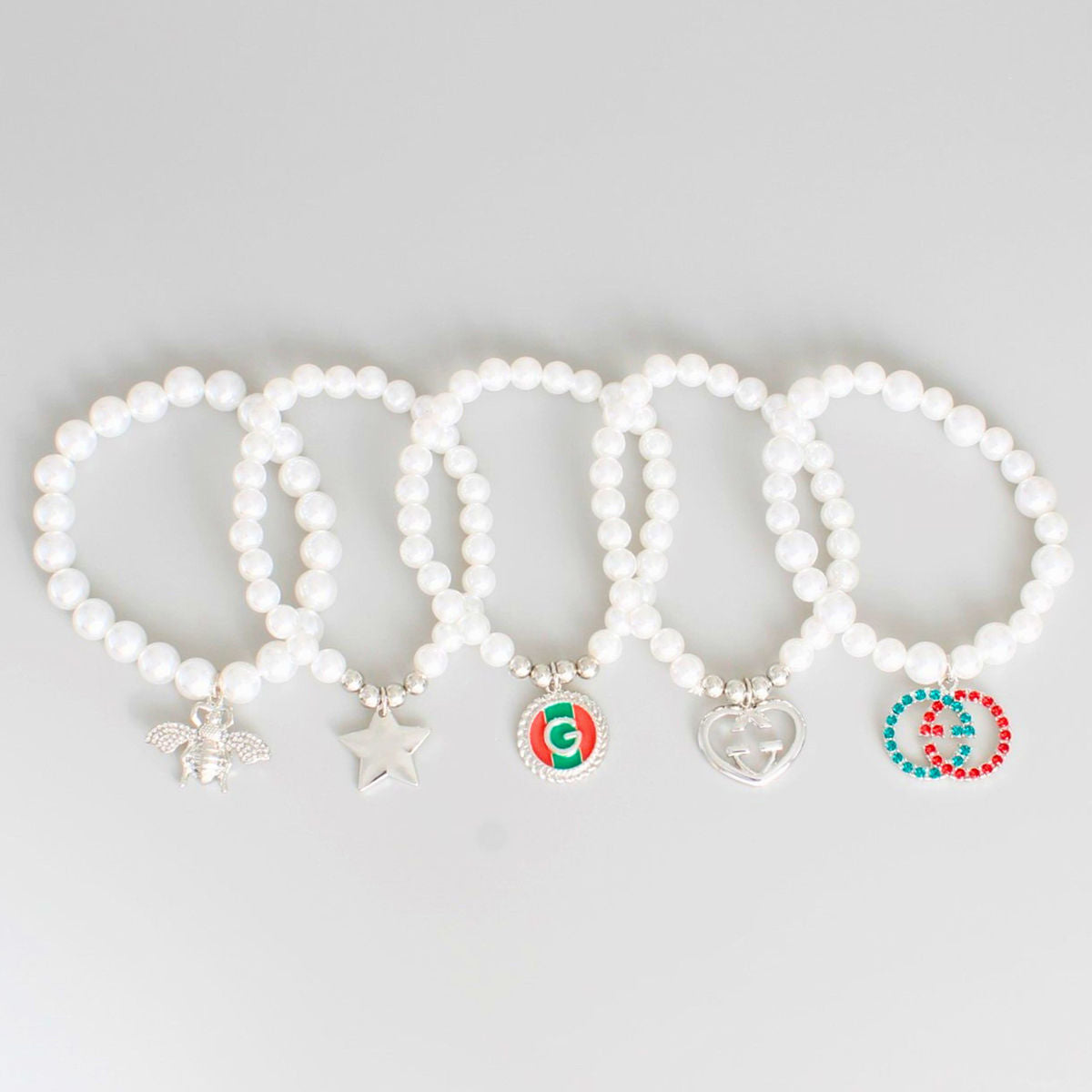 White Luxury-Inspired Bracelets|Stretch to Fit - Premium Wholesale Jewelry from Pinktown - Just $19! Shop now at chiquestyles