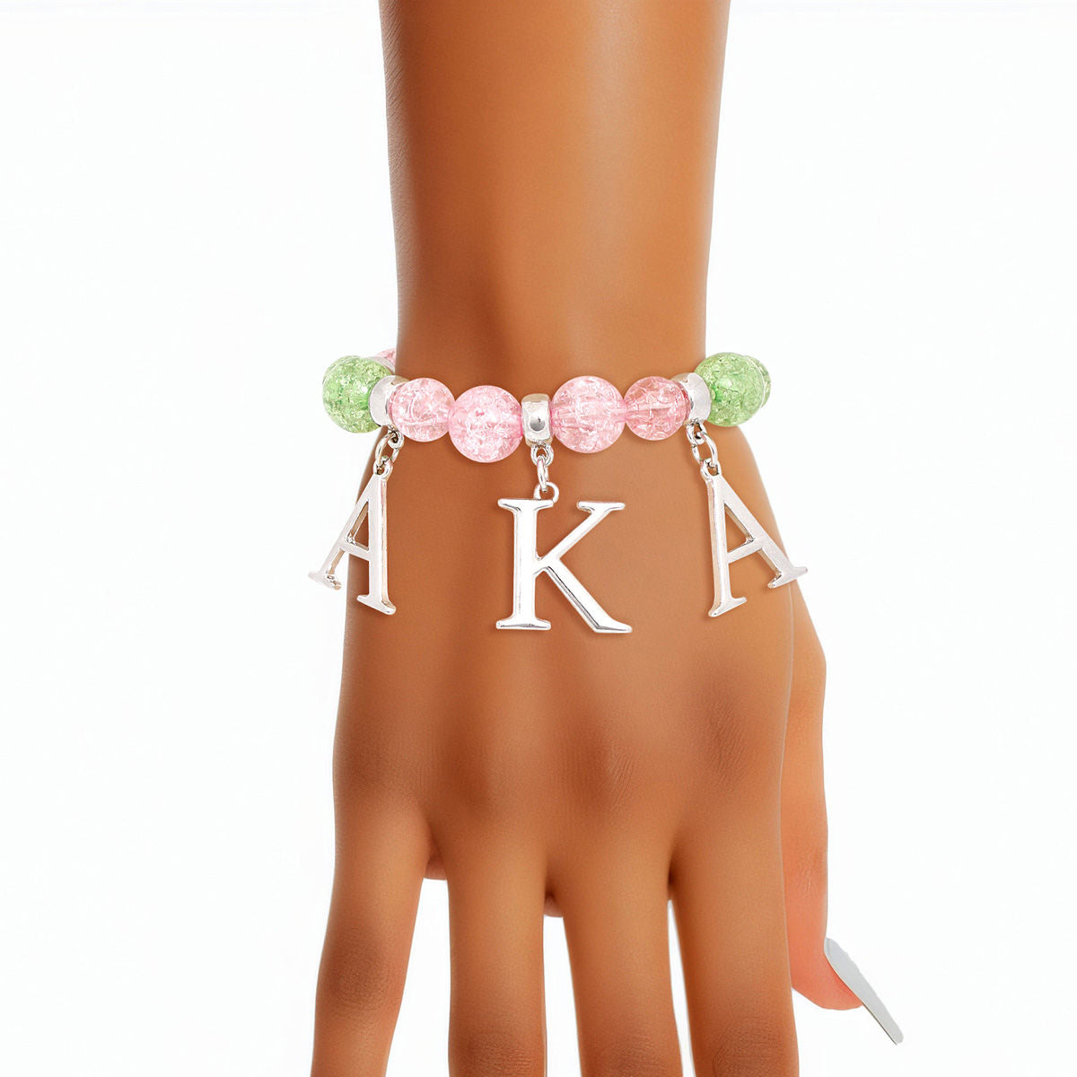 Bracelet Pink Green AKA Charm Bracelet for Women - Premium Wholesale Jewelry from Pinktown - Just $16! Shop now at chiquestyles