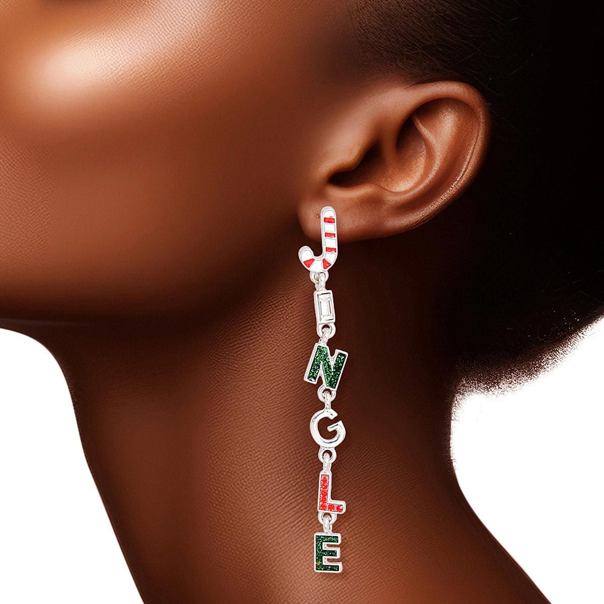 Dangle Xmas Long Jingle Bells Earrings for Women|3 x .25 inches - Premium Wholesale Jewelry from Pinktown - Just $12! Shop now at chiquestyles