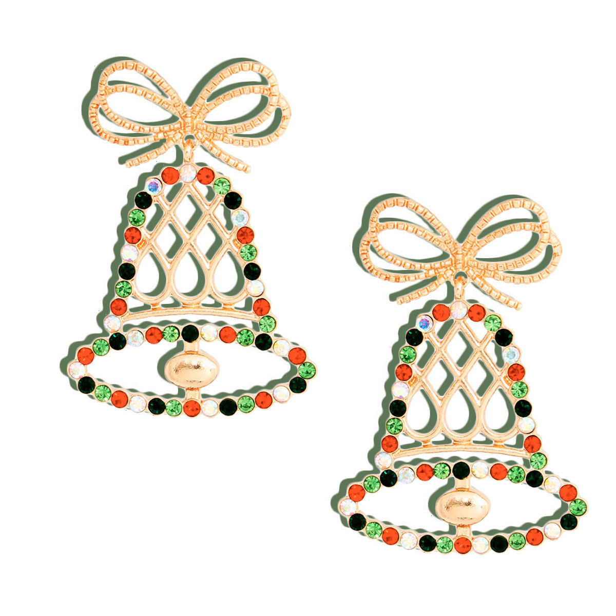 Dangle Xmas Medium Bell Earrings for Women|2.5 x 1.75 inches - Premium Wholesale Jewelry from Pinktown - Just $12! Shop now at chiquestyles