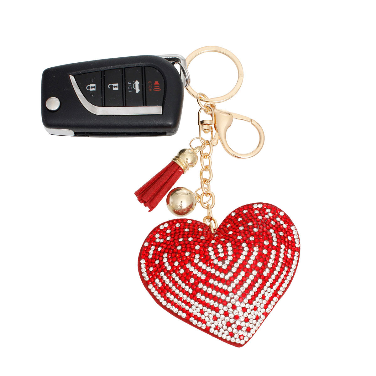 Red Heart Keychain Clip|6 x 3 inches - Premium Wholesale Fashion Accessories from Pinktown - Just $9! Shop now at chiquestyles