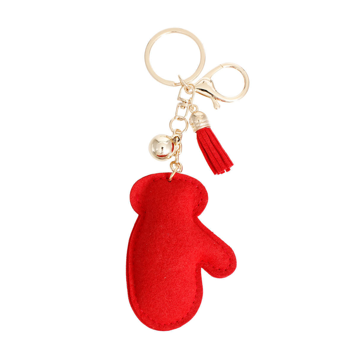 Keychain Red Winter Mitten Bag Clip for Women|6.5 x 2 inches - Premium Wholesale Fashion Accessories from Pinktown - Just $8! Shop now at chiquestyles