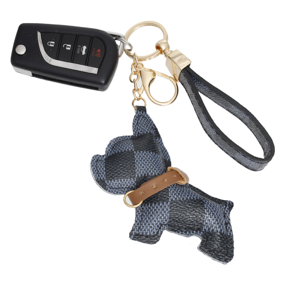 Checkered Dog Keychain Clip|6.75 x 3 inches - Premium Wholesale Fashion Accessories from Pinktown - Just $11! Shop now at chiquestyles