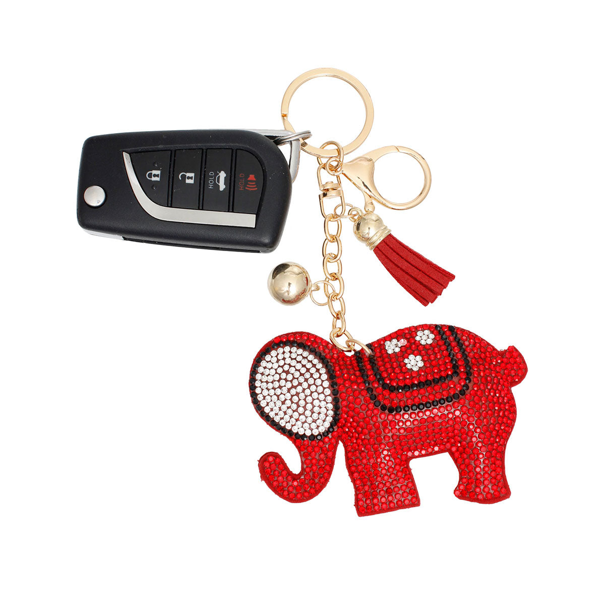 Red Delta Sorority Elephant Keychain Clip|6 x 3.5 inches - Premium Wholesale Fashion Accessories from Pinktown - Just $9! Shop now at chiquestyles