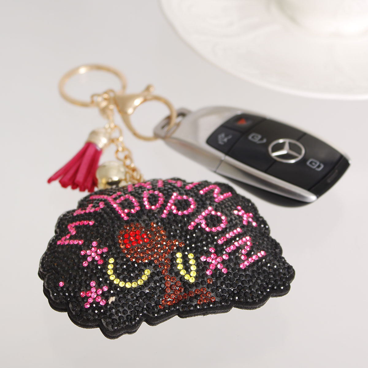 Melanin Poppin Afro Keychain|6.5 x 3.5 inches - Premium Wholesale Fashion Accessories from Pinktown - Just $11! Shop now at chiquestyles