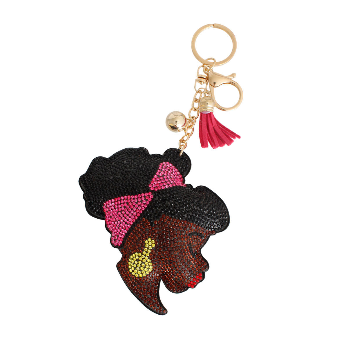 Pink Headband Woman Keychain|7.5 x 4 inches - Premium Wholesale Fashion Accessories from Pinktown - Just $11! Shop now at chiquestyles