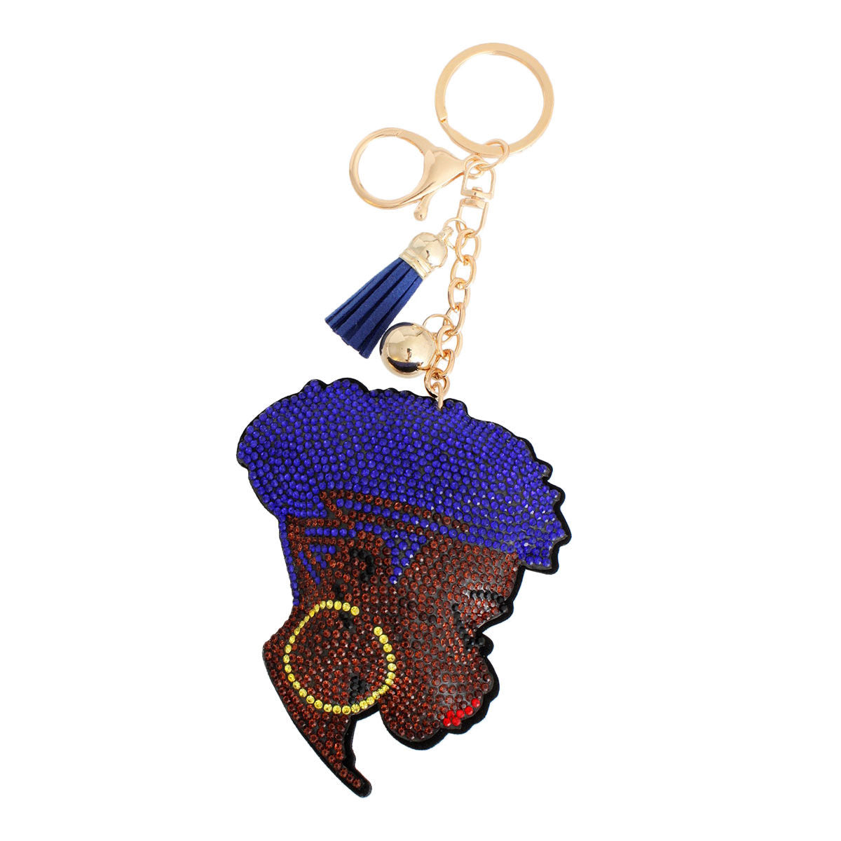 Blue Hair Woman Keychain|7.25 x 3.25 inches - Premium Wholesale Fashion Accessories from Pinktown - Just $11! Shop now at chiquestyles