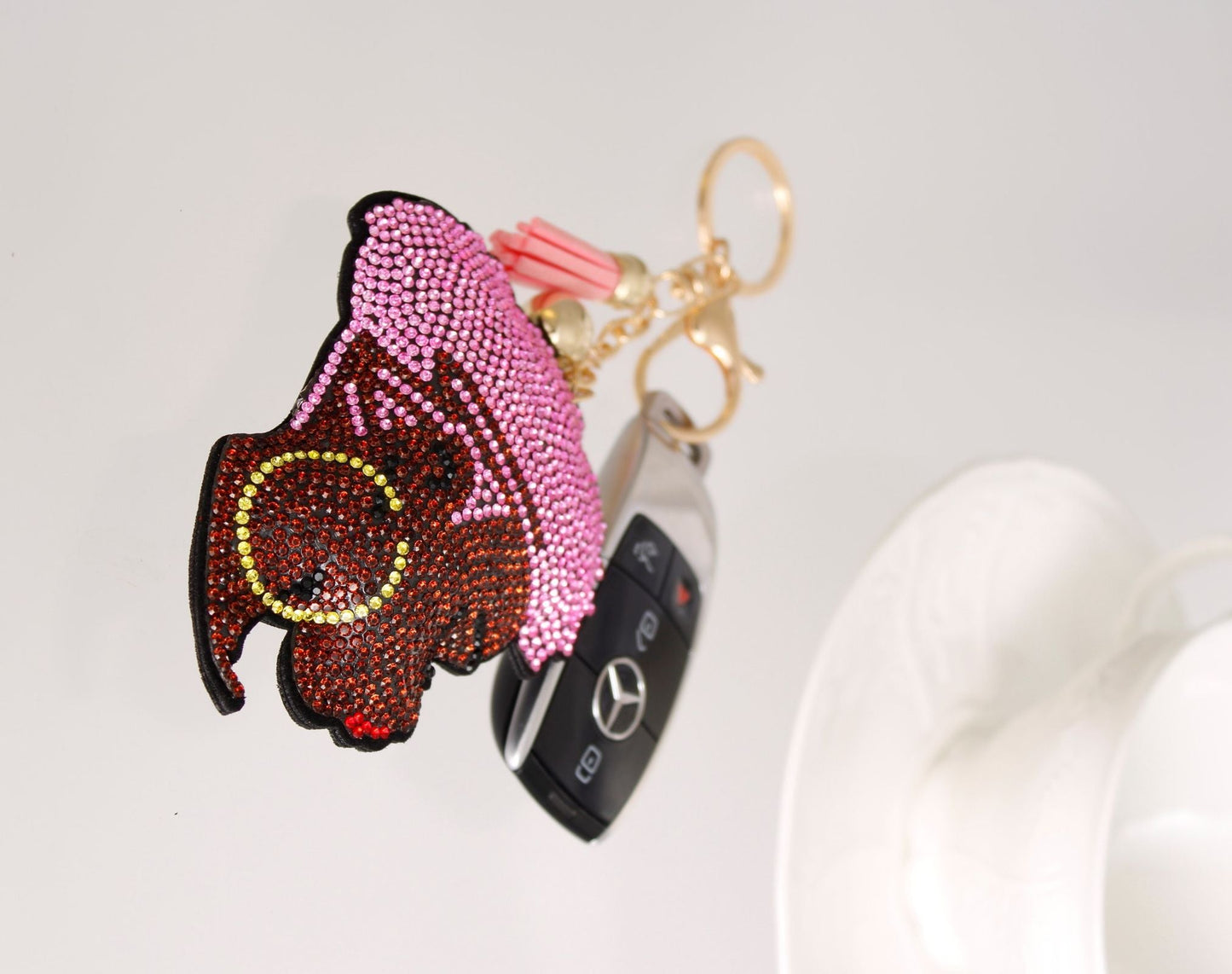 Light Pink Hair Woman Keychain|7.25 x 3.25 inches - Premium Wholesale Fashion Accessories from Pinktown - Just $11! Shop now at chiquestyles