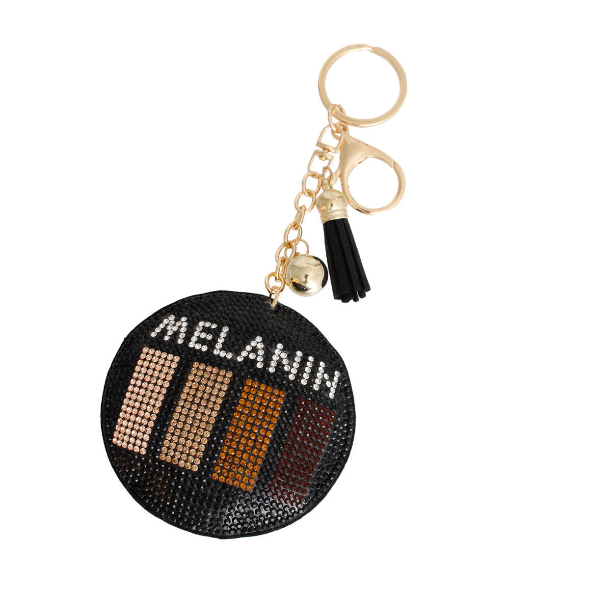 Black Melanin Round Keychain|7 x 3 inches - Premium Wholesale Fashion Accessories from Pinktown - Just $11! Shop now at chiquestyles