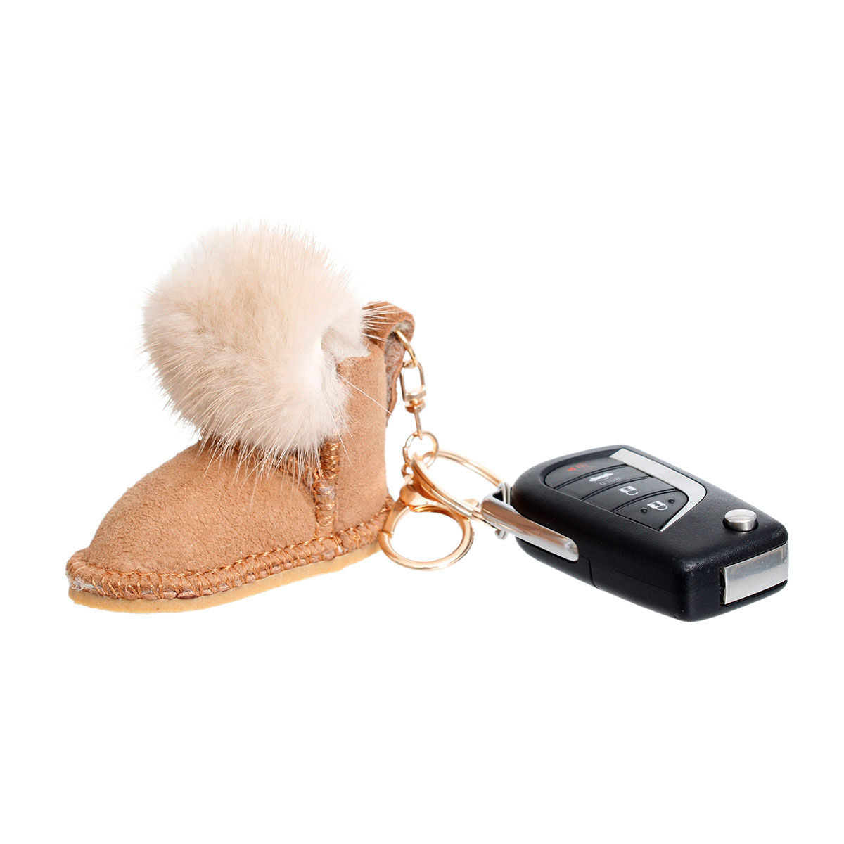 Keychain Sherpa Boot Bag Clip for Women|4 x 3 inches - Premium Wholesale Fashion Accessories from Pinktown - Just $18! Shop now at chiquestyles