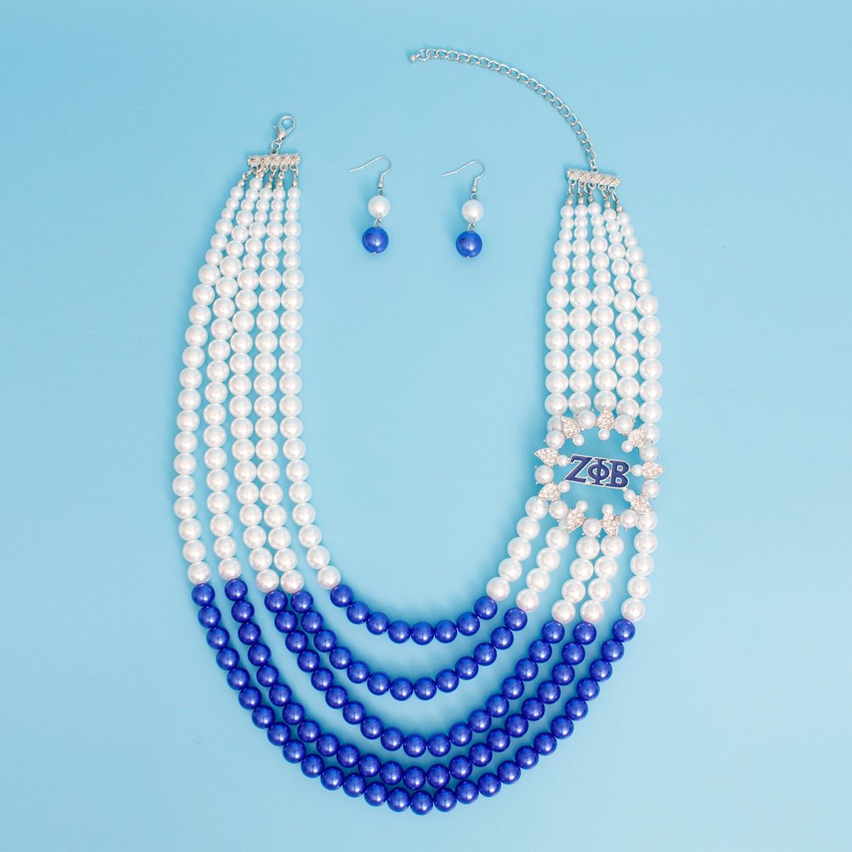 Necklace Mix Blue White Pearl ZPB Set for Women - Premium Wholesale Jewelry from Pinktown - Just $27! Shop now at chiquestyles