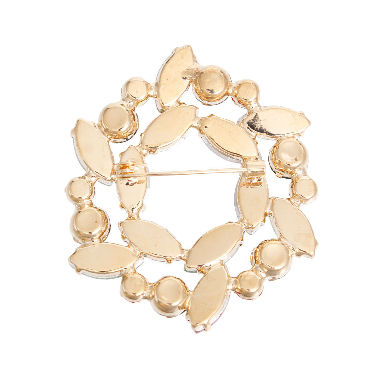 Brooch Xmas Crystal Wreath Pin for Women|2.45 x 2 inches - Premium Wholesale Jewelry from Pinktown - Just $10! Shop now at chiquestyles