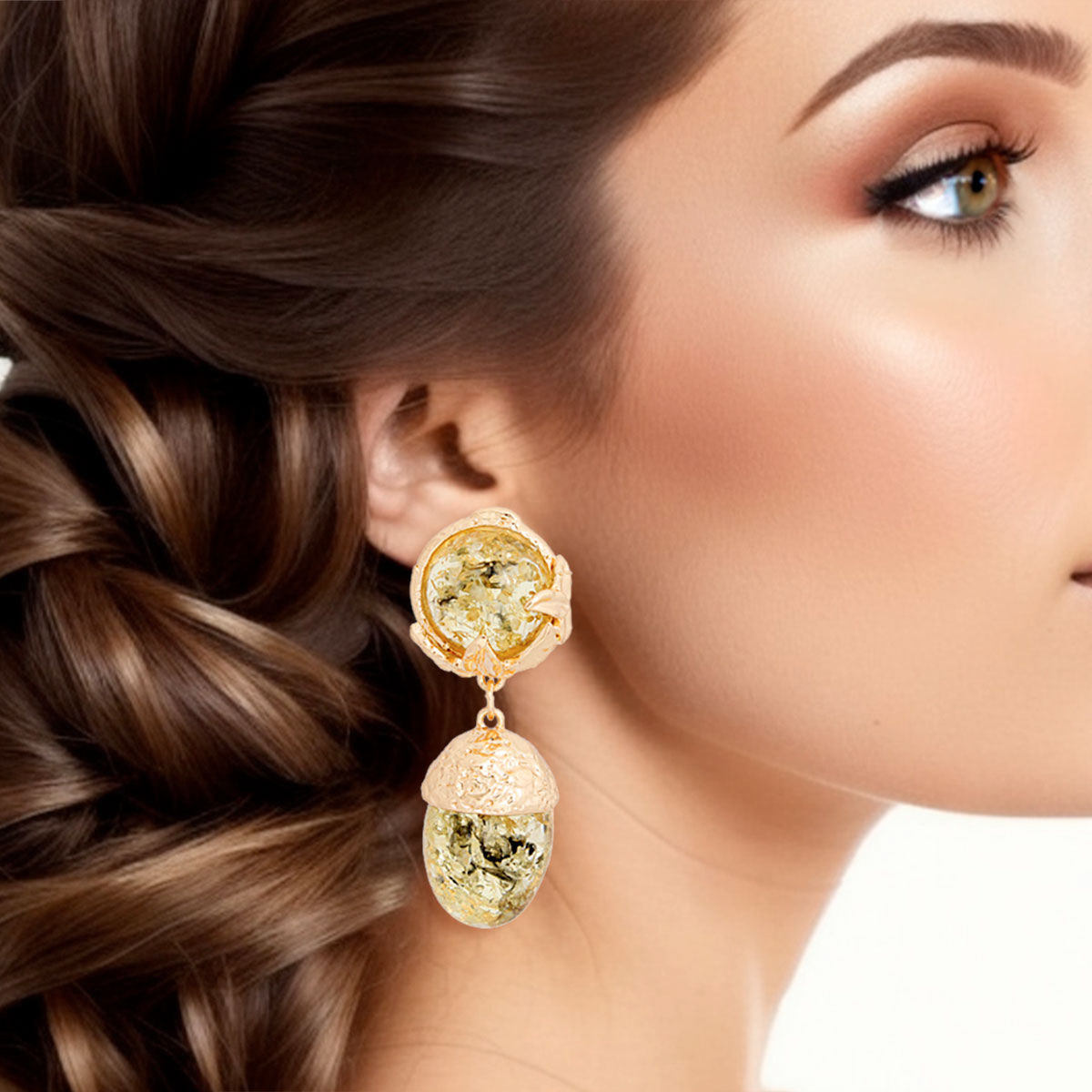 Drop Black Gold Medium Statement Earring for Women - Premium Wholesale Jewelry from Pinktown - Just $14! Shop now at chiquestyles