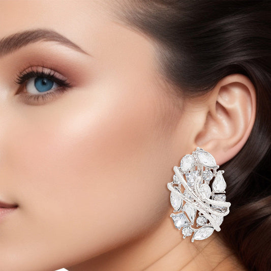 Clip Ons Medium Silver Oval Dome Earring for Women - Premium Wholesale Jewelry from Pinktown - Just $16! Shop now at chiquestyles