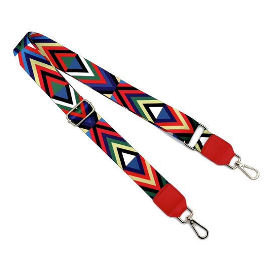 Multi Chevron Red Bag Strap|51 x 1.5 inches - Premium Wholesale Fashion Accessories from Pinktown - Just $12! Shop now at chiquestyles