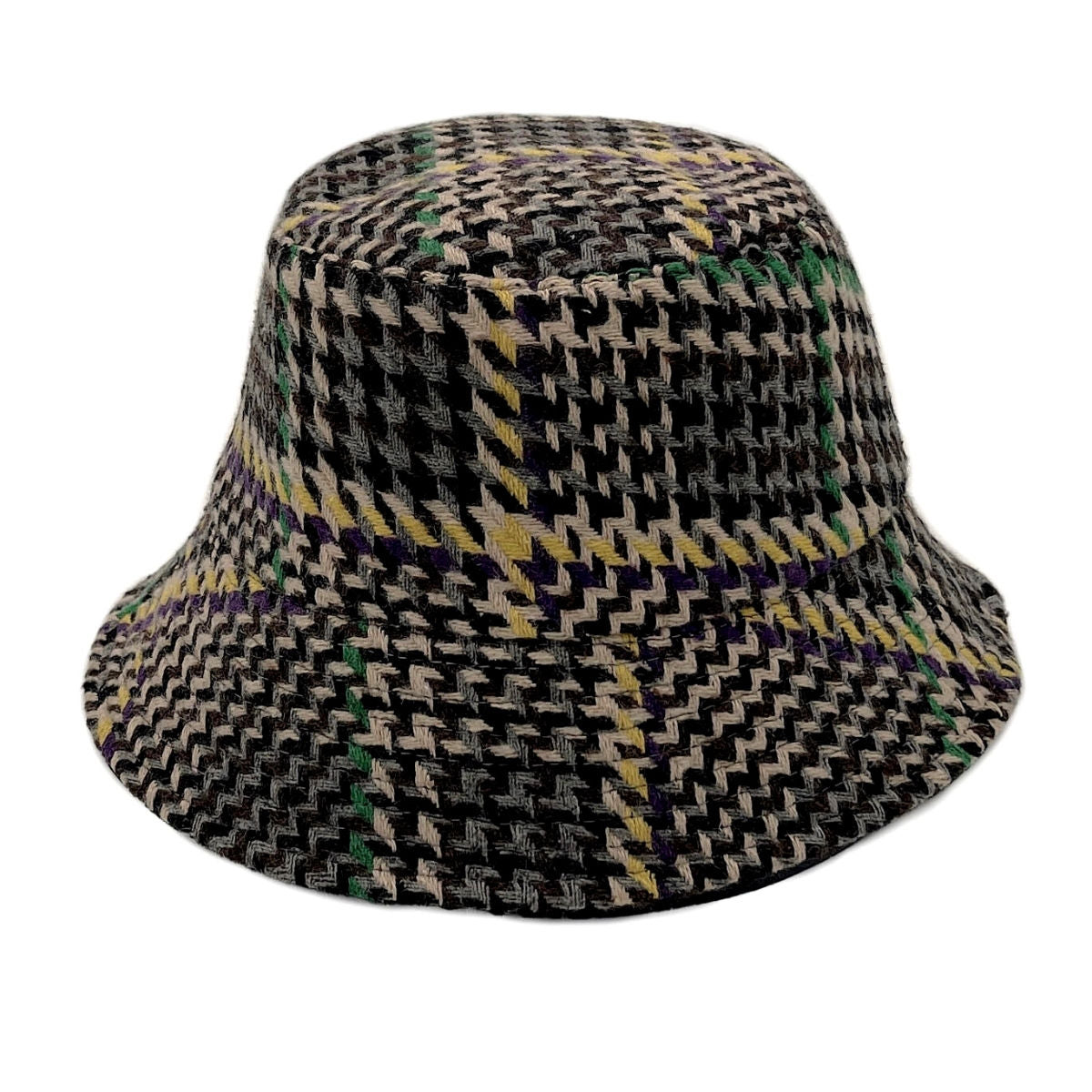 Gray Houndstooth Topstitch Bucket Hat|One Size - Premium Wholesale Fashion Accessories from Pinktown - Just $18! Shop now at chiquestyles