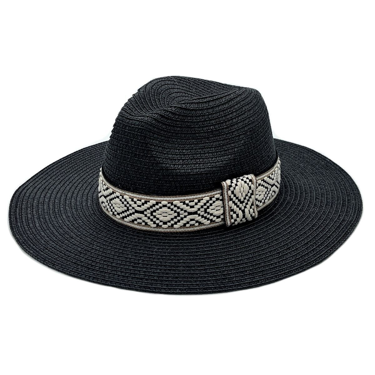 Black Straw Panama Fedora|One Size - Premium Wholesale Fashion Accessories from Pinktown - Just $31! Shop now at chiquestyles