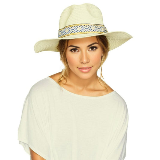 Ivory Straw Panama Fedora|One Size - Premium Wholesale Fashion Accessories from Pinktown - Just $31! Shop now at chiquestyles