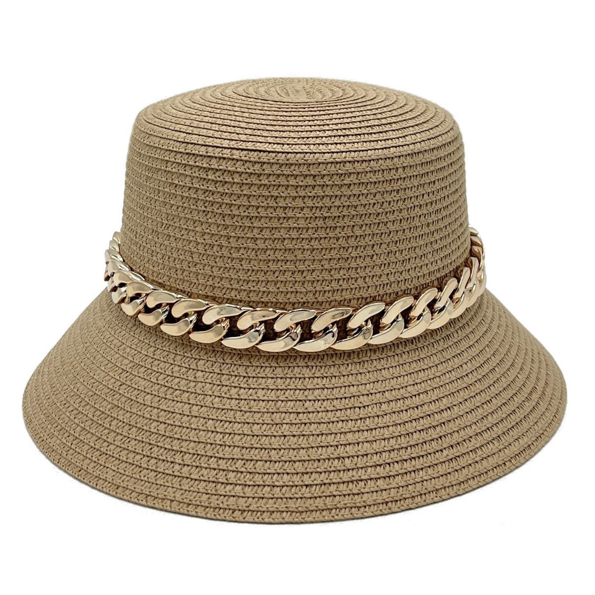 Gold Chain Camel Bucket Hat|One Size - Premium Wholesale Fashion Accessories from Pinktown - Just $31! Shop now at chiquestyles