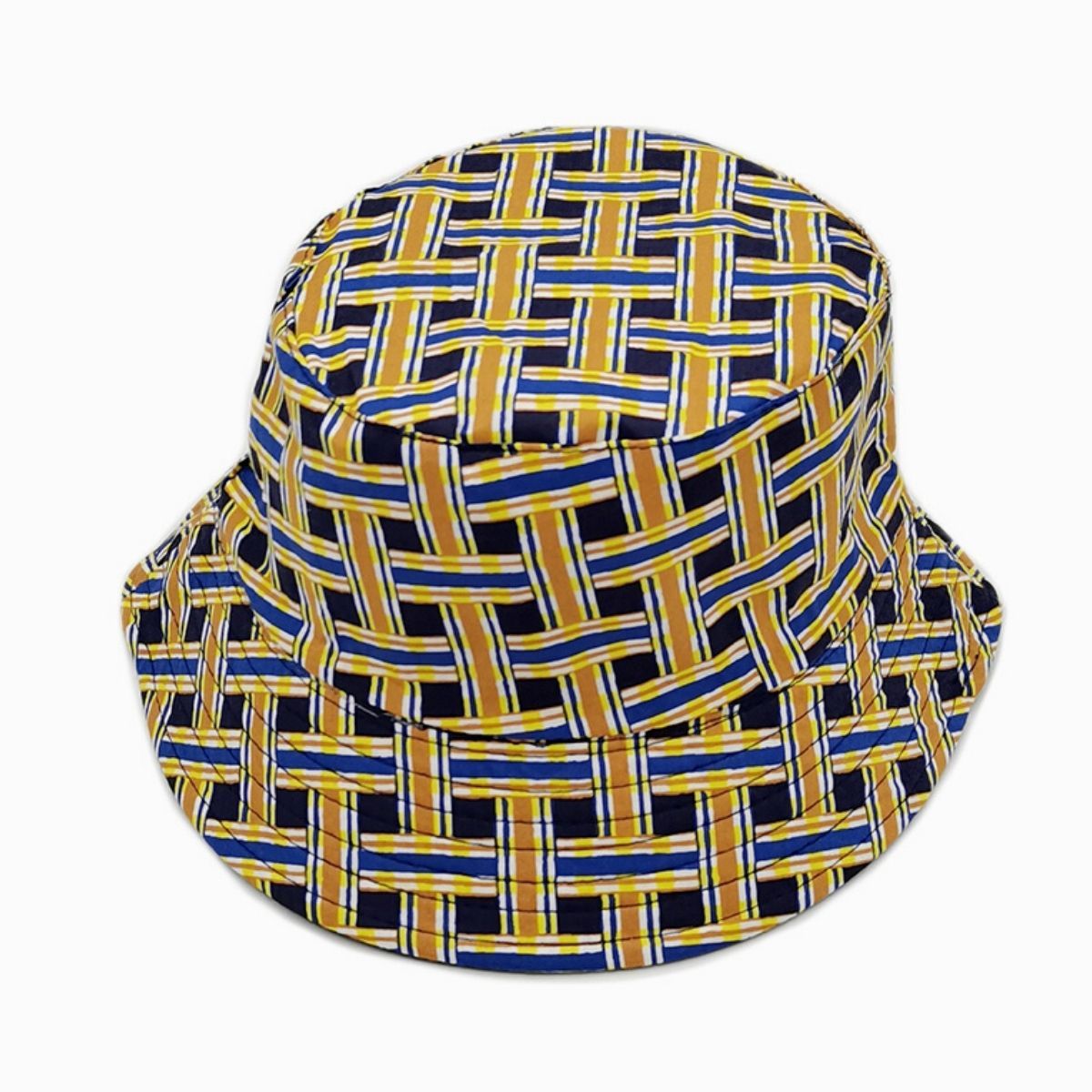 Navy Geometric Reversible Bucket Hat|One Size - Premium Wholesale Fashion Accessories from Pinktown - Just $14! Shop now at chiquestyles
