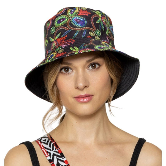 Black Paisley Color Reversible Bucket Hat|One Size - Premium Wholesale Fashion Accessories from Pinktown - Just $14! Shop now at chiquestyles