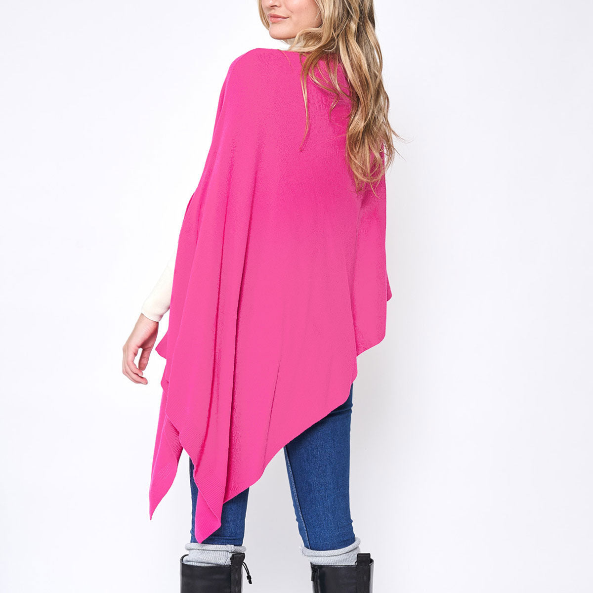 Scarf Poncho Acrylic Pink Convrtble Wrap for Women|24.8 x 75.6 inches - Premium Wholesale Fashion Accessories from Pinktown - Just $29! Shop now at chiquestyles